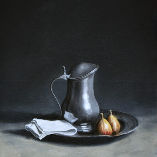 108. Pewter Jug with Figs