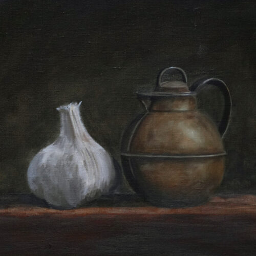 452 Garlic with Metal Jug